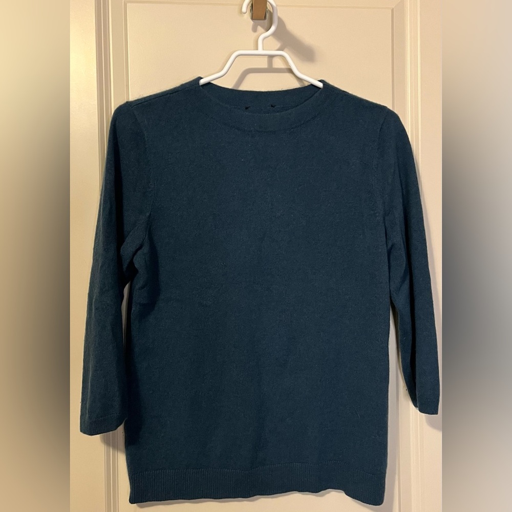 Talbots 3/4 Sleeve Cashmere Crewneck Sweater Small/Medium